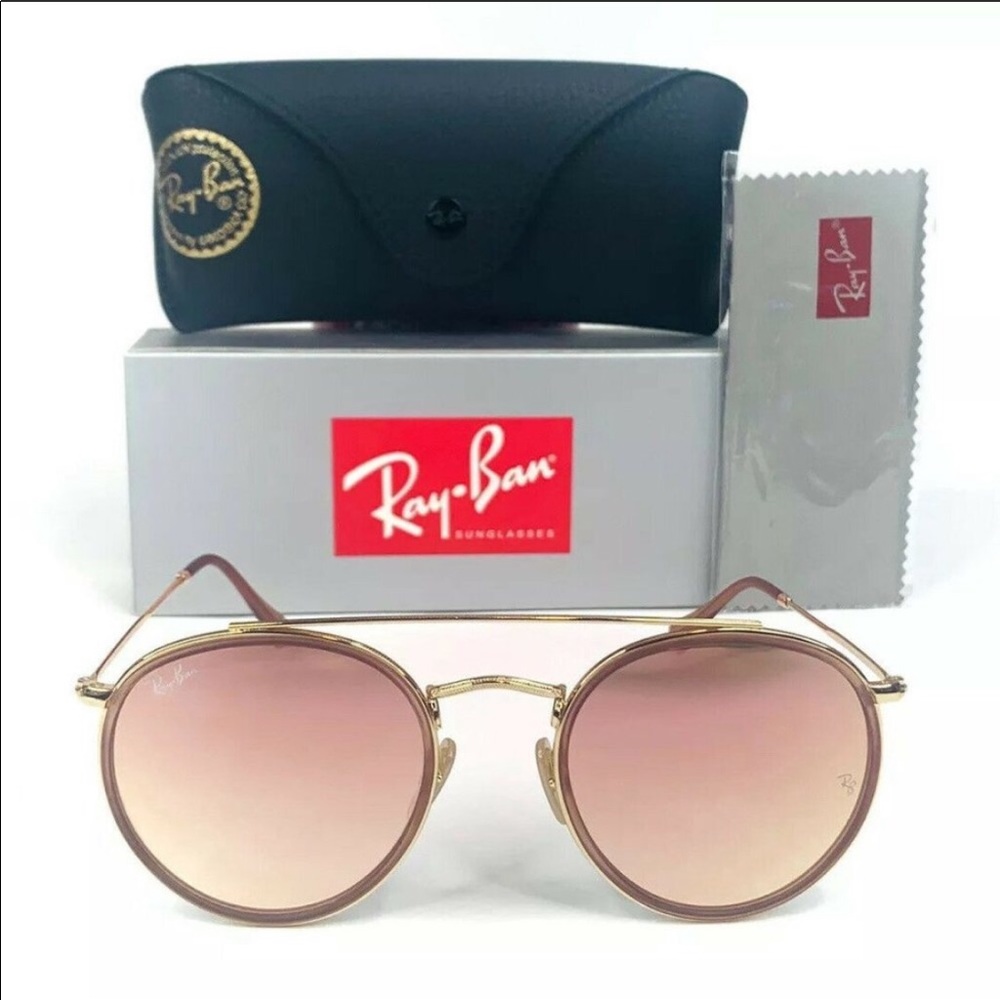 Ray-Ban Round Double Bridge RB3647 001/7O Gold